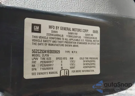 2006 Saturn Vue V6 from USA, damaged, VIN 5GZCZ53416S820629